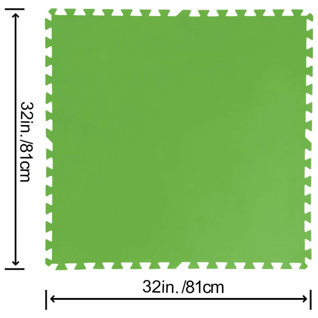 Bestway protections de fond flowclear 9 pcs 5,47 m² vert