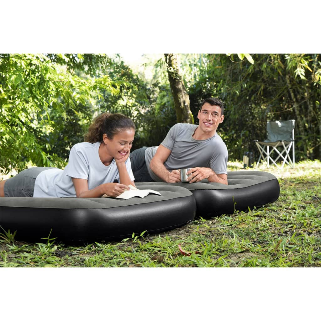 Bestway Airbed 3-en-1 gonflable 188x99x25 cm noir et gris