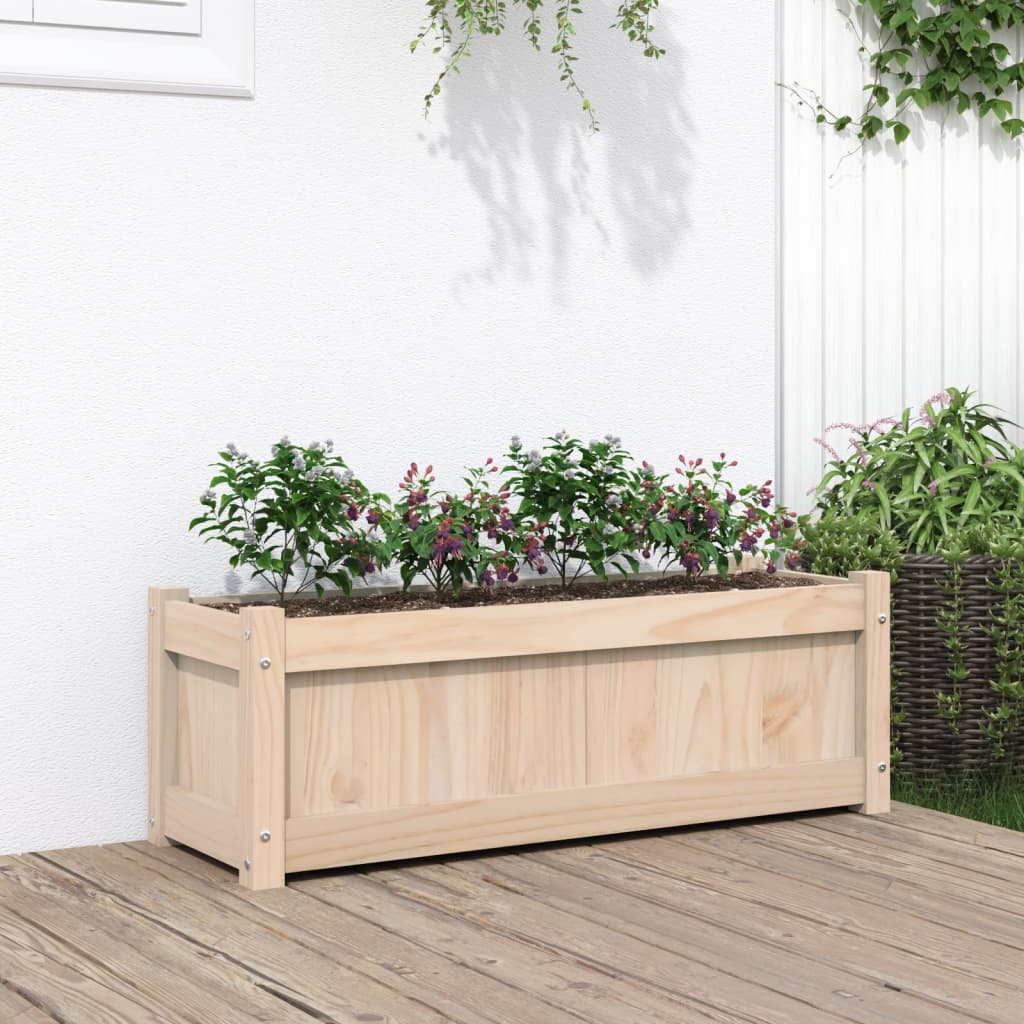Vidaxx jardinière 90x31x31 cm bois de pin massif