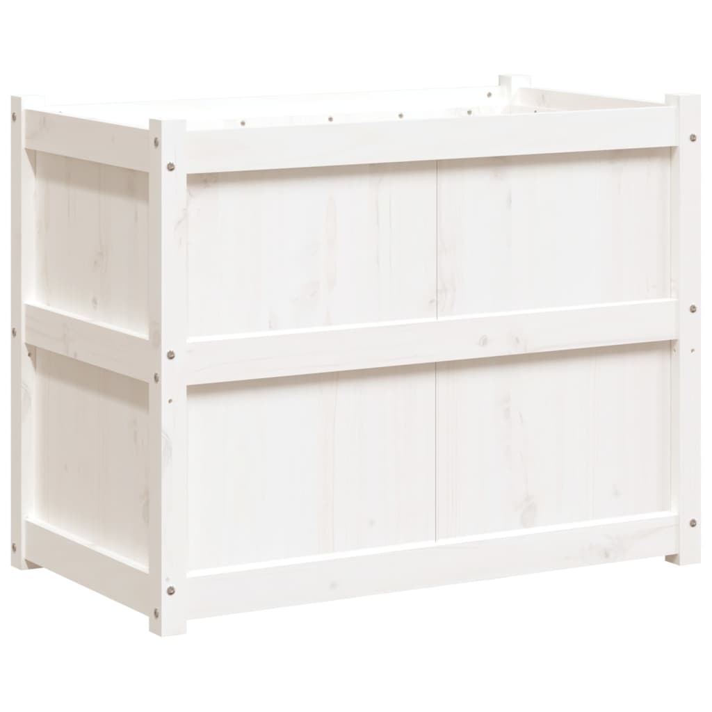 Vidaxx jardinière 90x50x70 cm bois de pin massif blanc