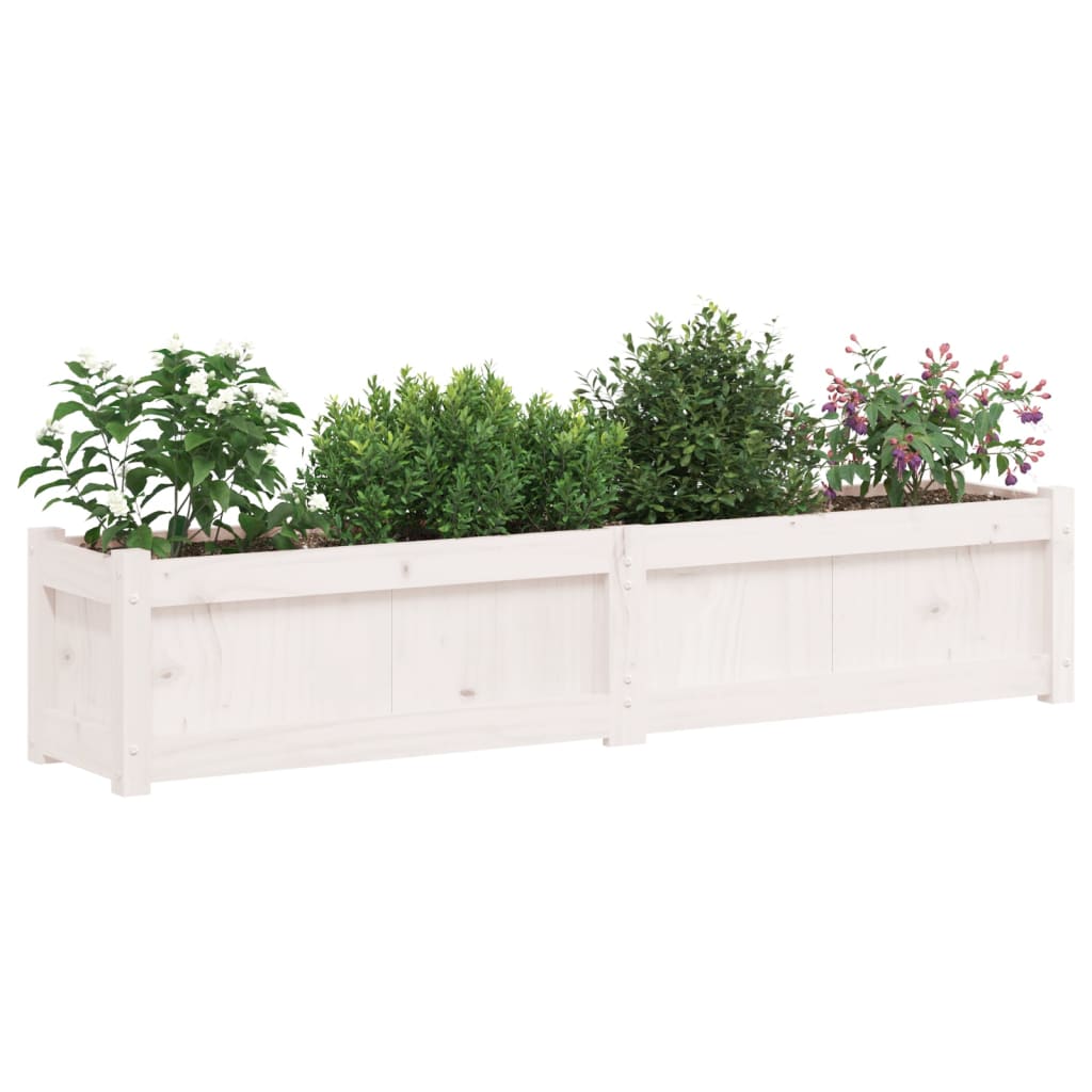 Vidaxx jardinières 2 pcs cm bois de pin massif blanc