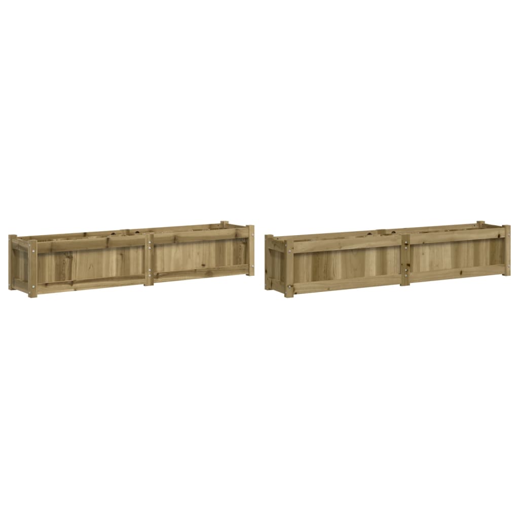Jardinières Vidaxl 2 cm bois imprégné