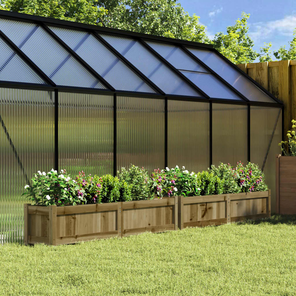 Jardinières Vidaxl 2 cm bois imprégné