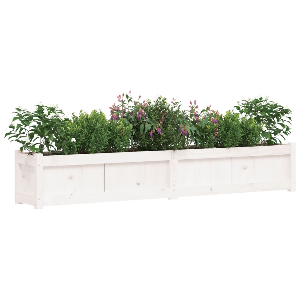 Vidaxx jardinières 2 pcs cm bois de pin massif blanc