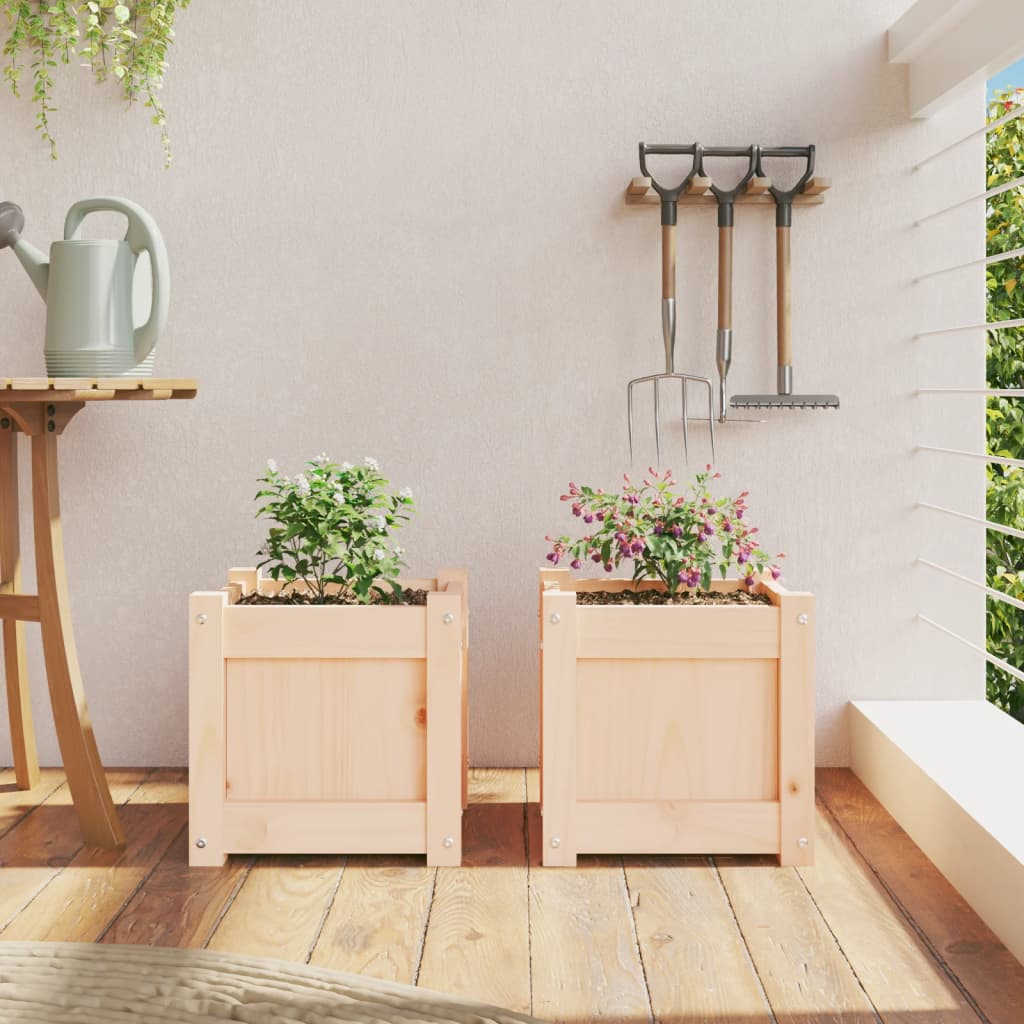Vidaxx jardinières 2 pcs cm bois de pin massif
