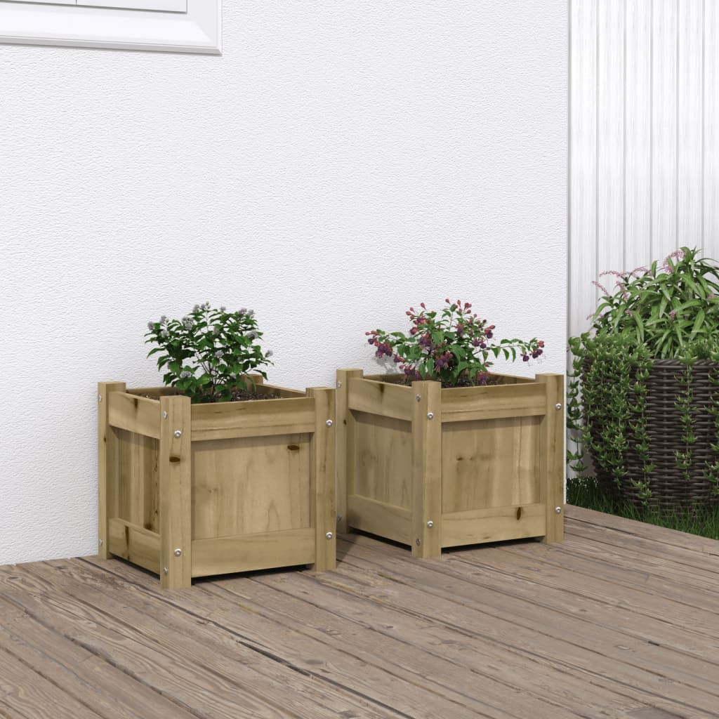 Jardinières Vidaxl 2 cm bois imprégné