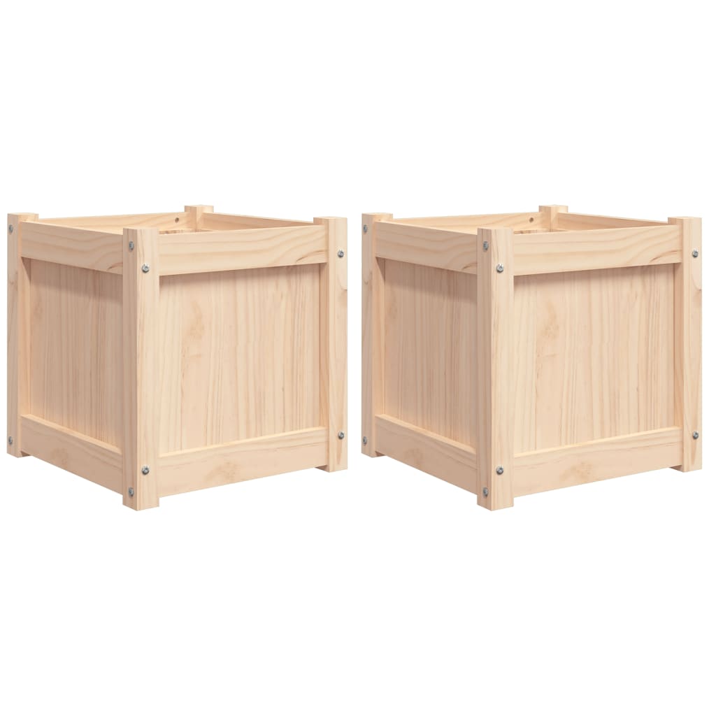 Vidaxx jardinières 2 pcs cm bois de pin massif