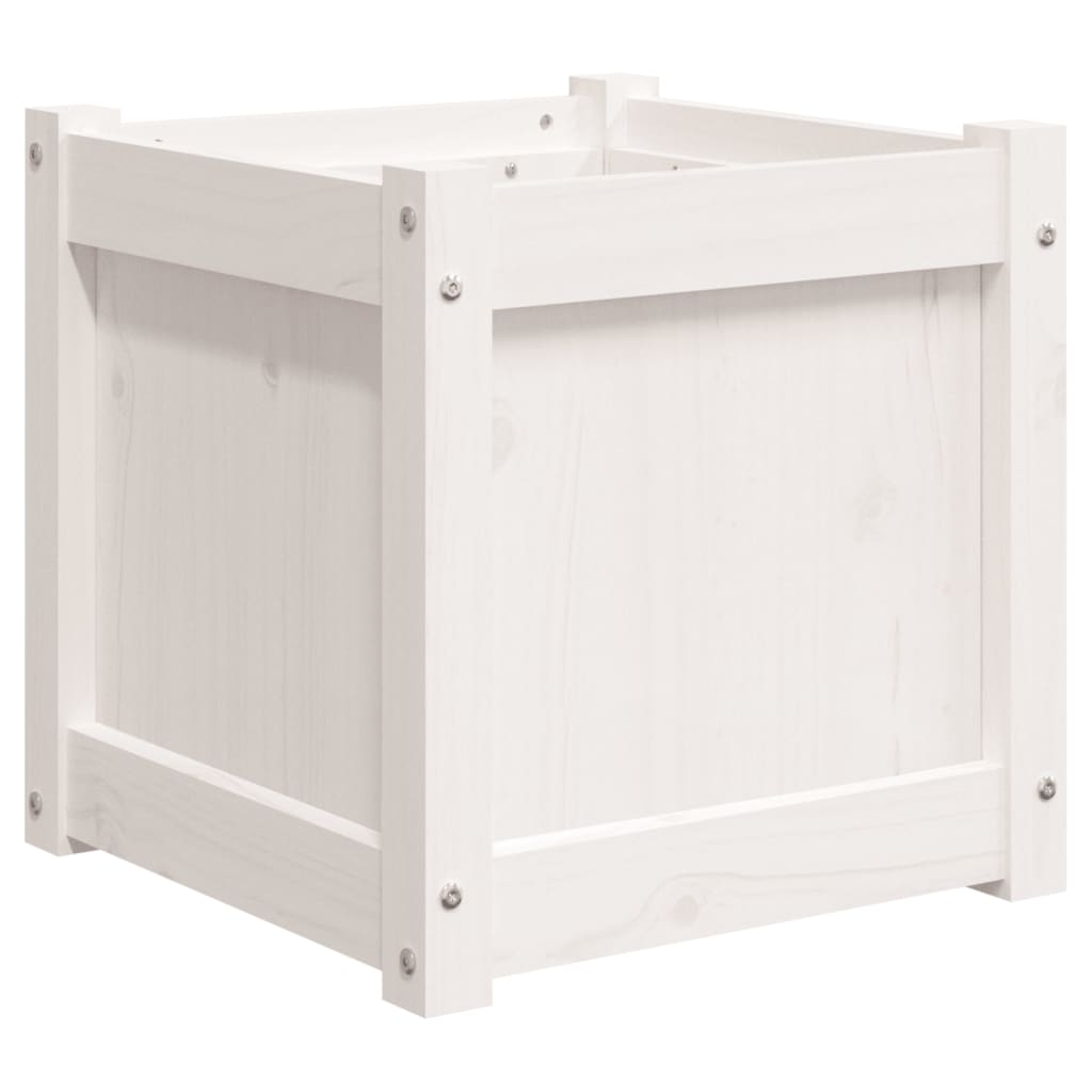 Vidaxx jardinière 40x40x40 cm bois de pin massif blanc