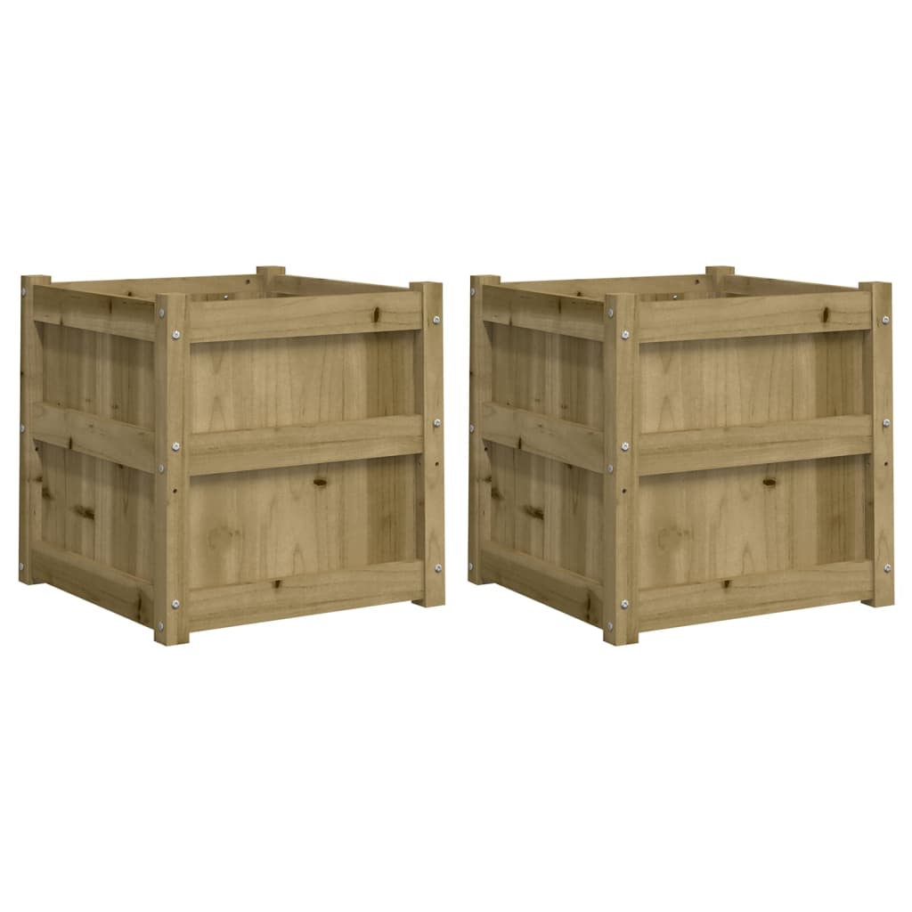 Jardinières Vidaxl 2 cm bois imprégné