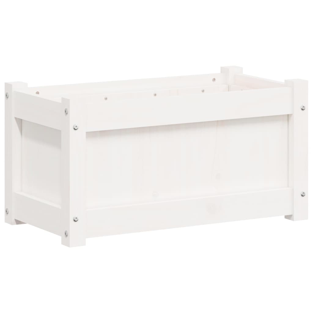 Vidaxx jardinière 60x31x31 cm bois de pin massif blanc
