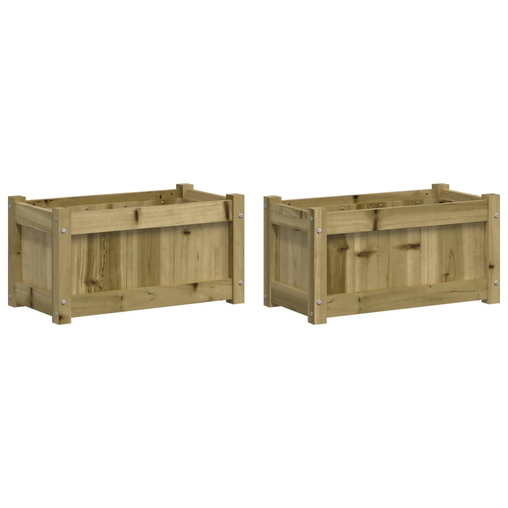 Jardinières Vidaxl 2 cm bois imprégné
