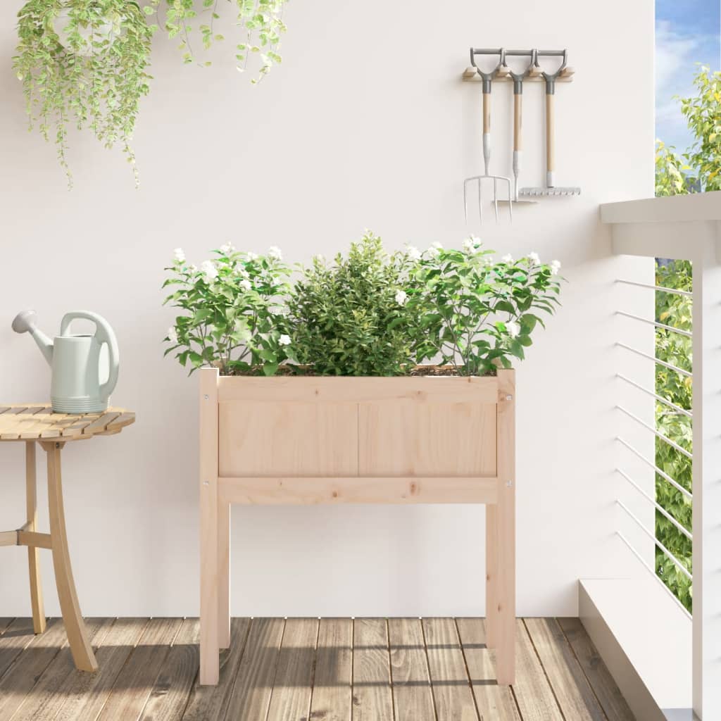 Vidaxx jardinière avec pieds 70x31x70 cm bois de pin massif