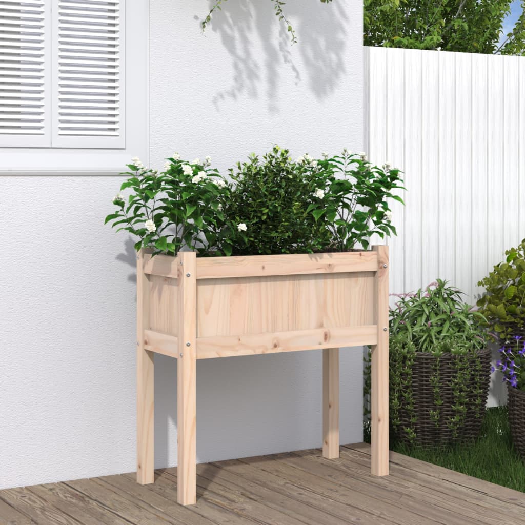 Vidaxx jardinière avec pieds 70x31x70 cm bois de pin massif