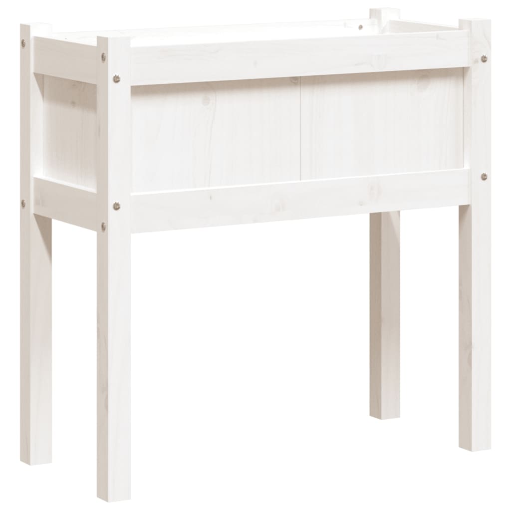 Vidaxx jardinière avec pieds 70x31x70 cm bois de pin massif blanc