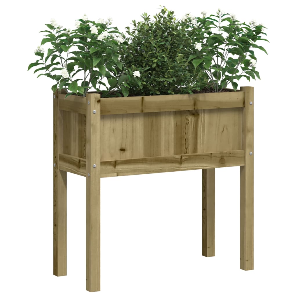 Jardinières Vidaxl avec pieds en bois imprégné 2 cm