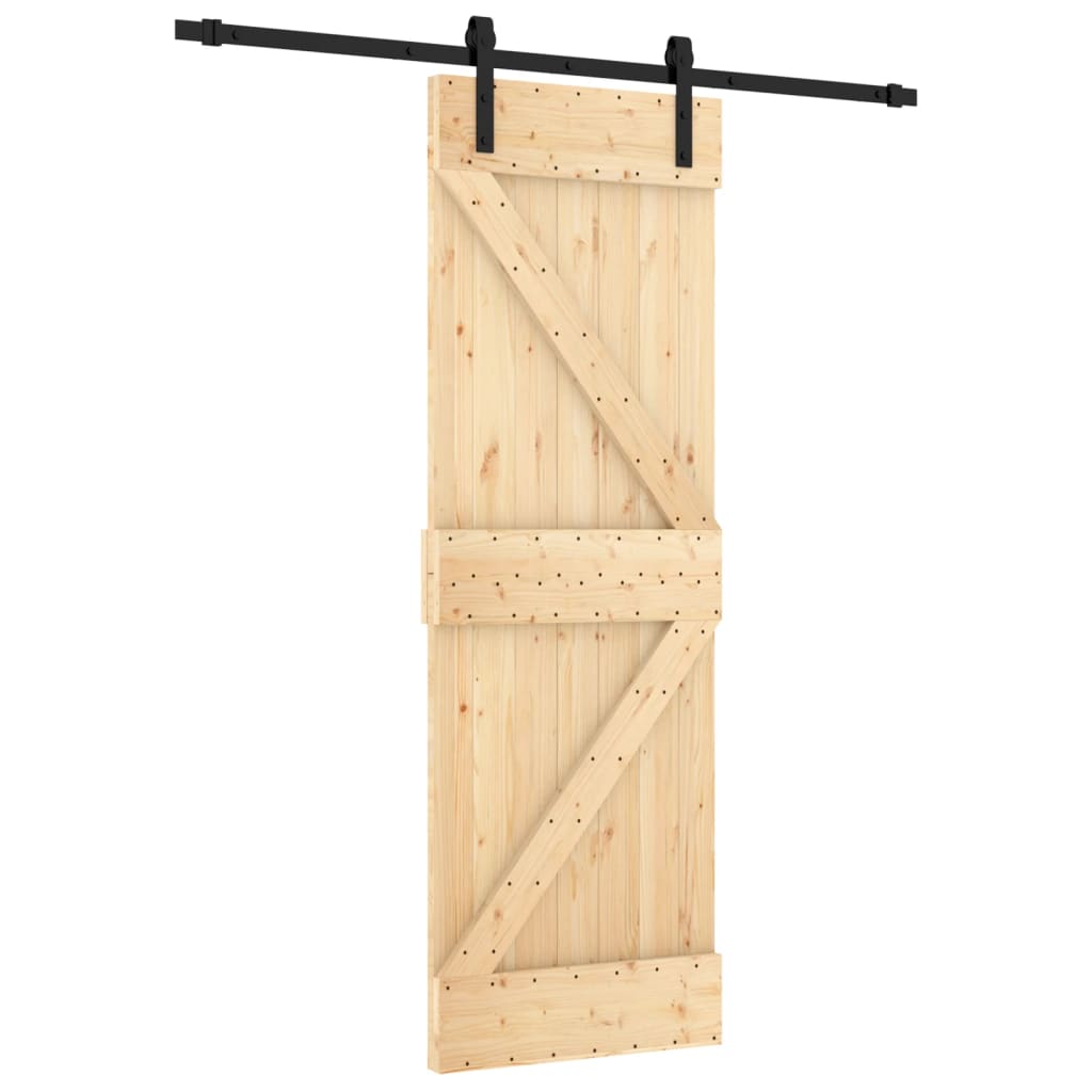 VidaXL Porte coulissante avec ferrures 70x210 cm bois de pin massif