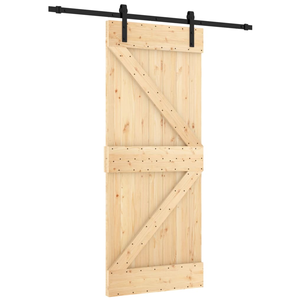 VidaXL Porte coulissante avec ferrures 85x210 cm bois de pin massif