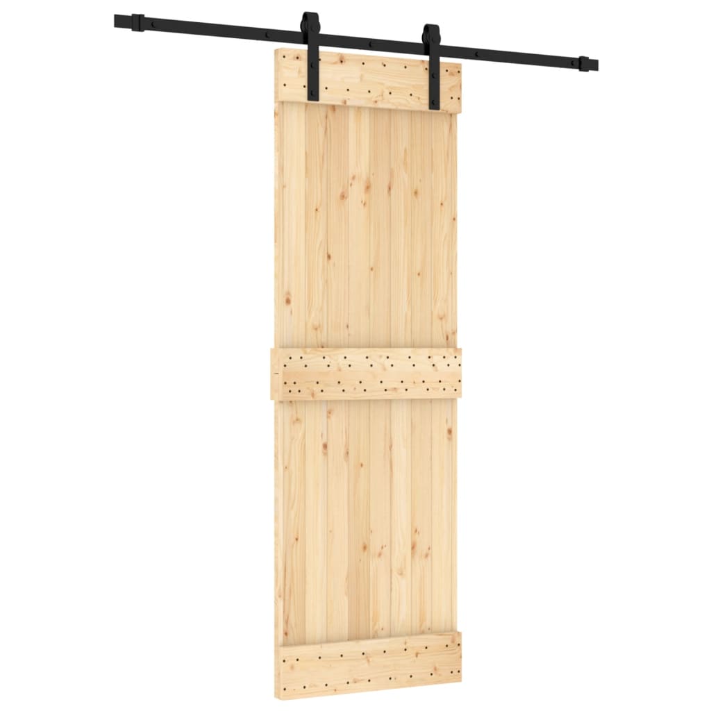 VidaXL Porte coulissante avec ferrures 70x210 cm bois de pin massif