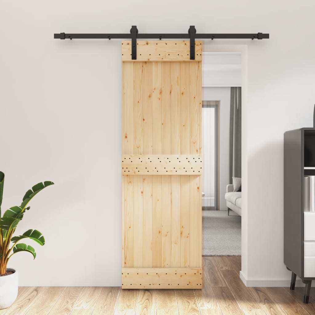 VidaXL Porte coulissante avec ferrures 70x210 cm bois de pin massif