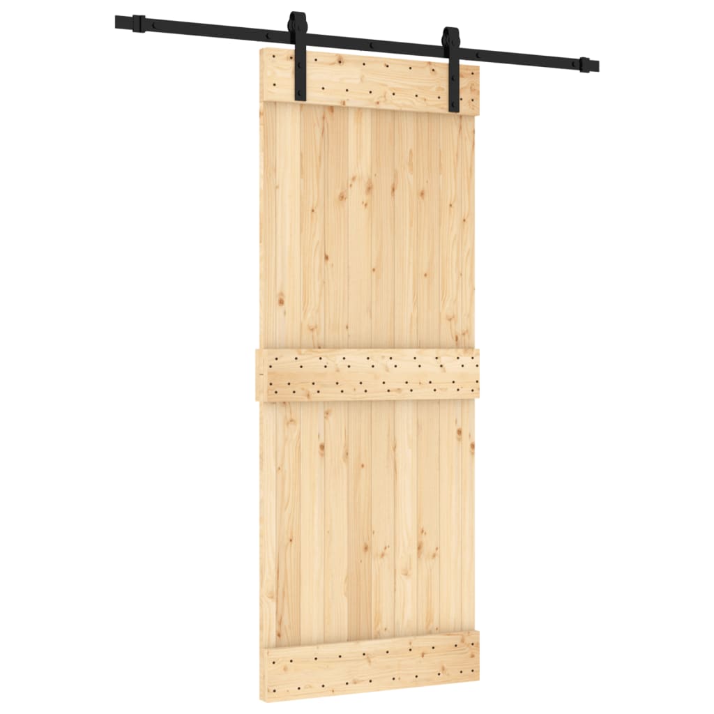 VidaXL Porte coulissante avec ferrures 80x210 cm bois de pin massif