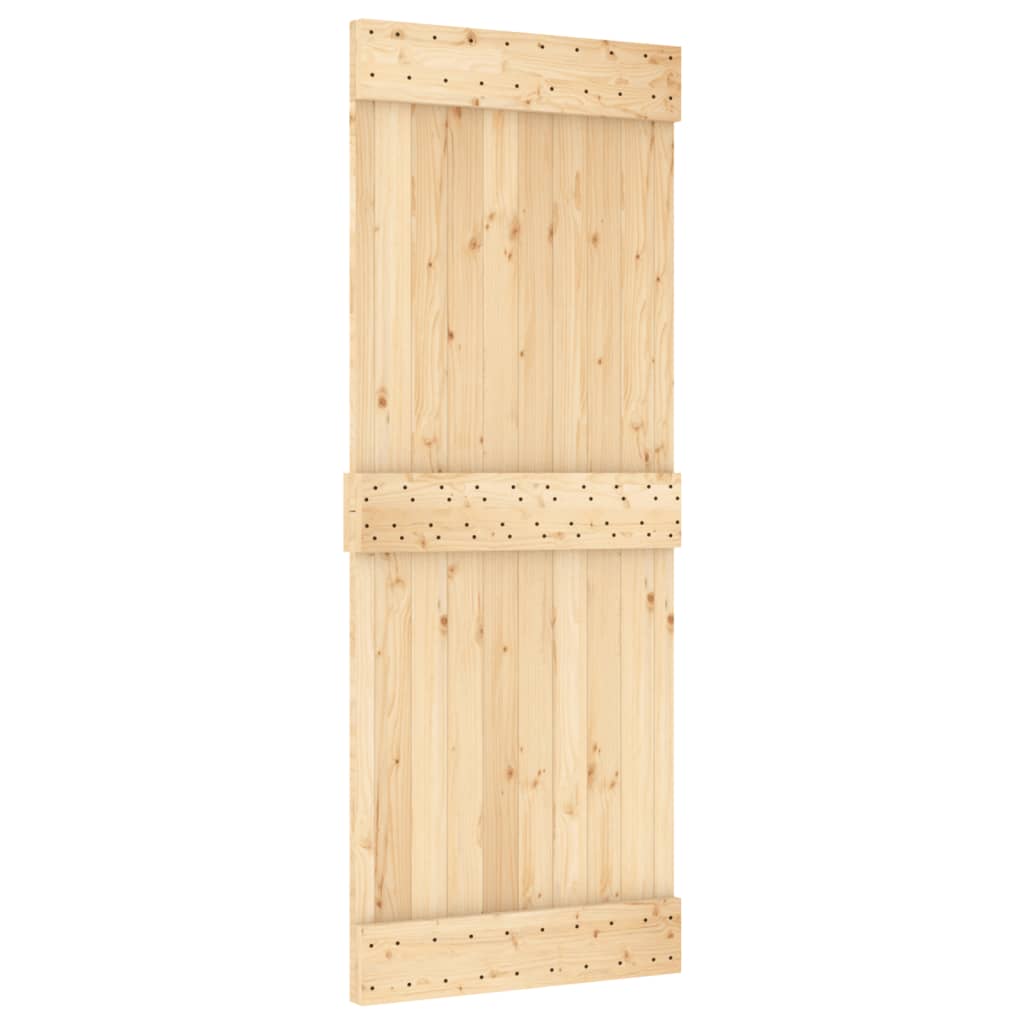 VidaXL Porte coulissante avec ferrures 80x210 cm bois de pin massif