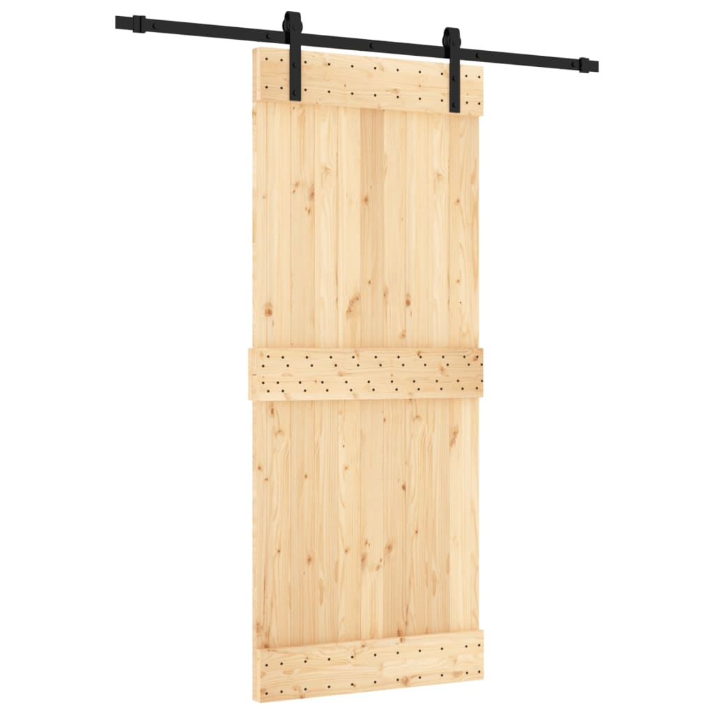 VidaXL Porte coulissante avec ferrures 85x210 cm bois de pin massif