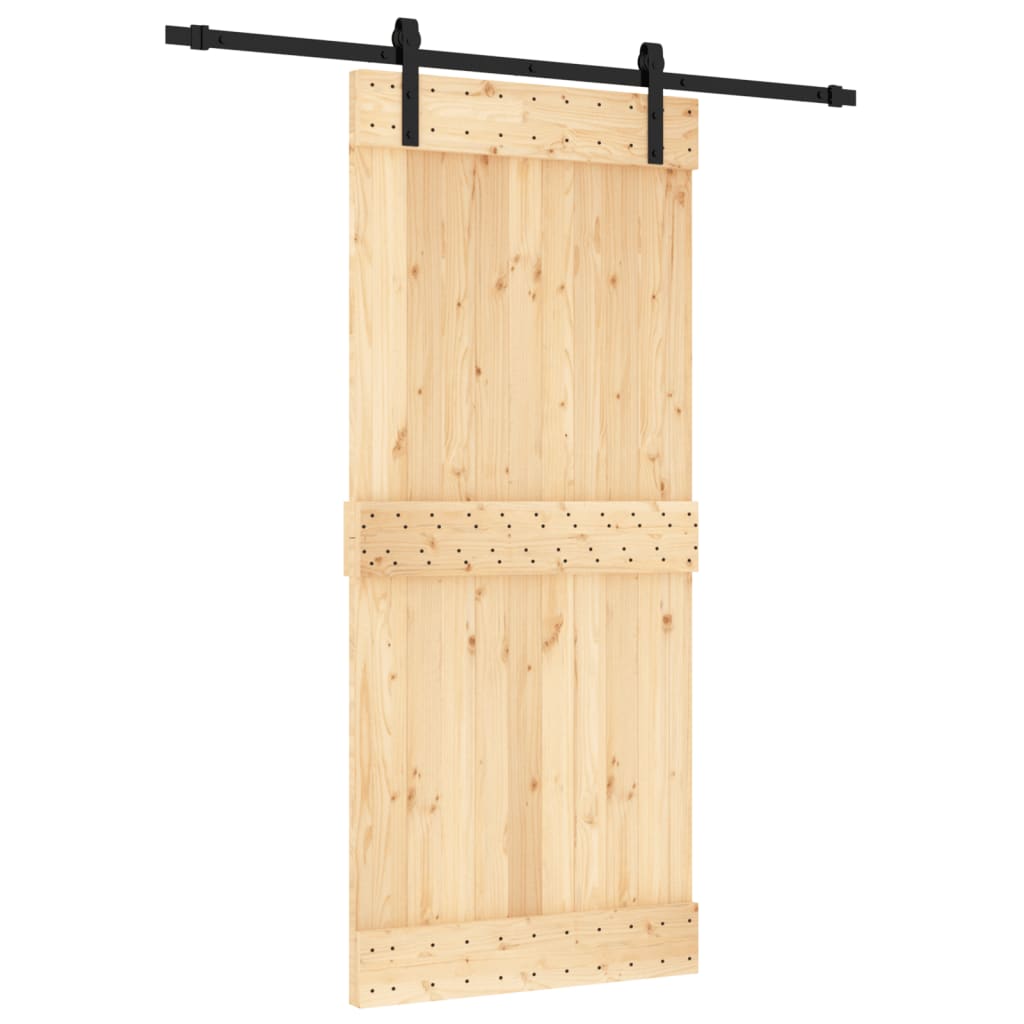 VidaXL Porte coulissante avec ferrures 90x210 cm bois de pin massif