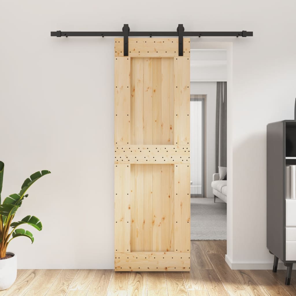 VidaXL Porte coulissante avec ferrures 70x210 cm bois de pin massif