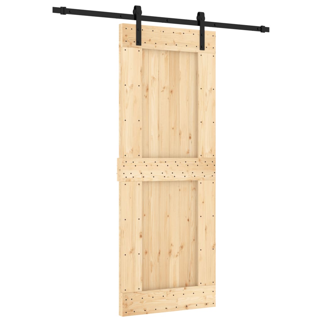 VidaXL Porte coulissante avec ferrures 80x210 cm bois de pin massif