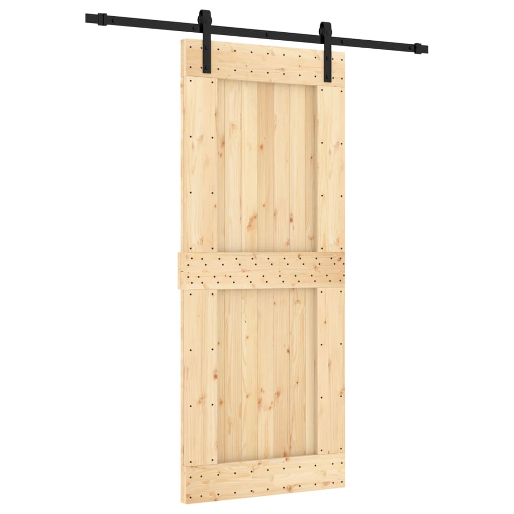 VidaXL Porte coulissante avec ferrures 85x210 cm bois de pin massif