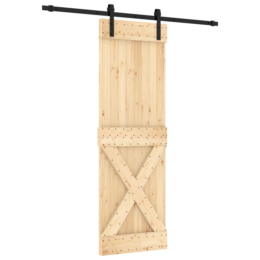 VidaXL Porte coulissante avec ferrures 70x210 cm bois de pin massif