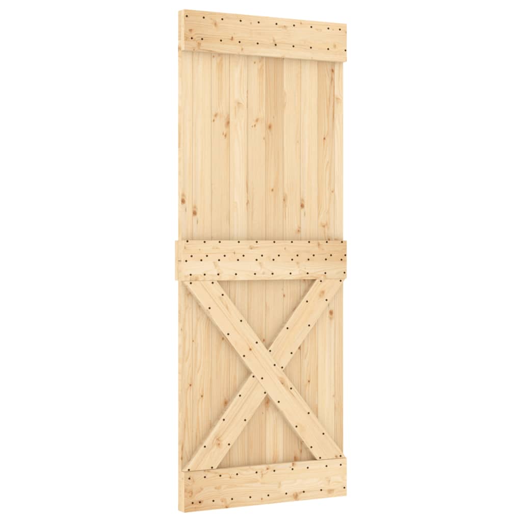 VidaXL Porte coulissante avec ferrures 80x210 cm bois de pin massif