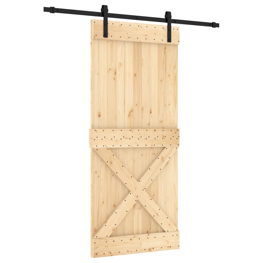 VidaXL Porte coulissante avec ferrures 90x210 cm bois de pin massif