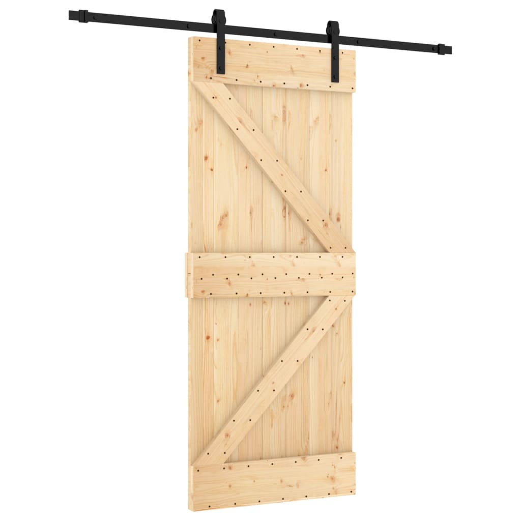 VidaXL Porte coulissante avec ferrures 85x210 cm bois de pin massif