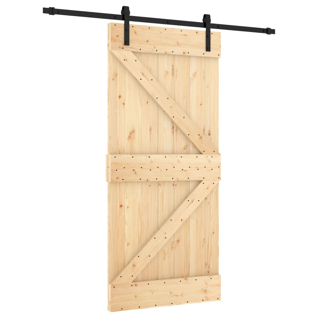 VidaXL Porte coulissante avec ferrures 95x210 cm bois de pin massif