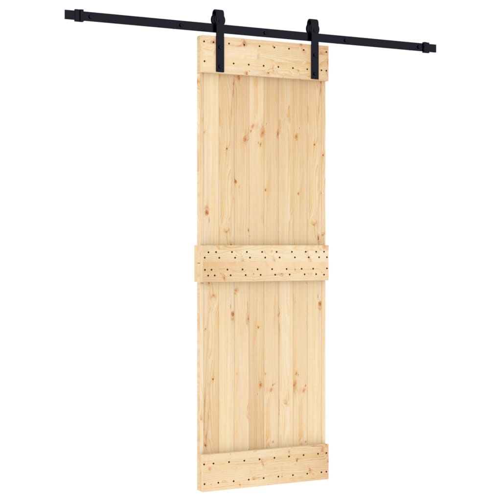 VidaXL Porte coulissante avec ferrures 70x210 cm bois de pin massif