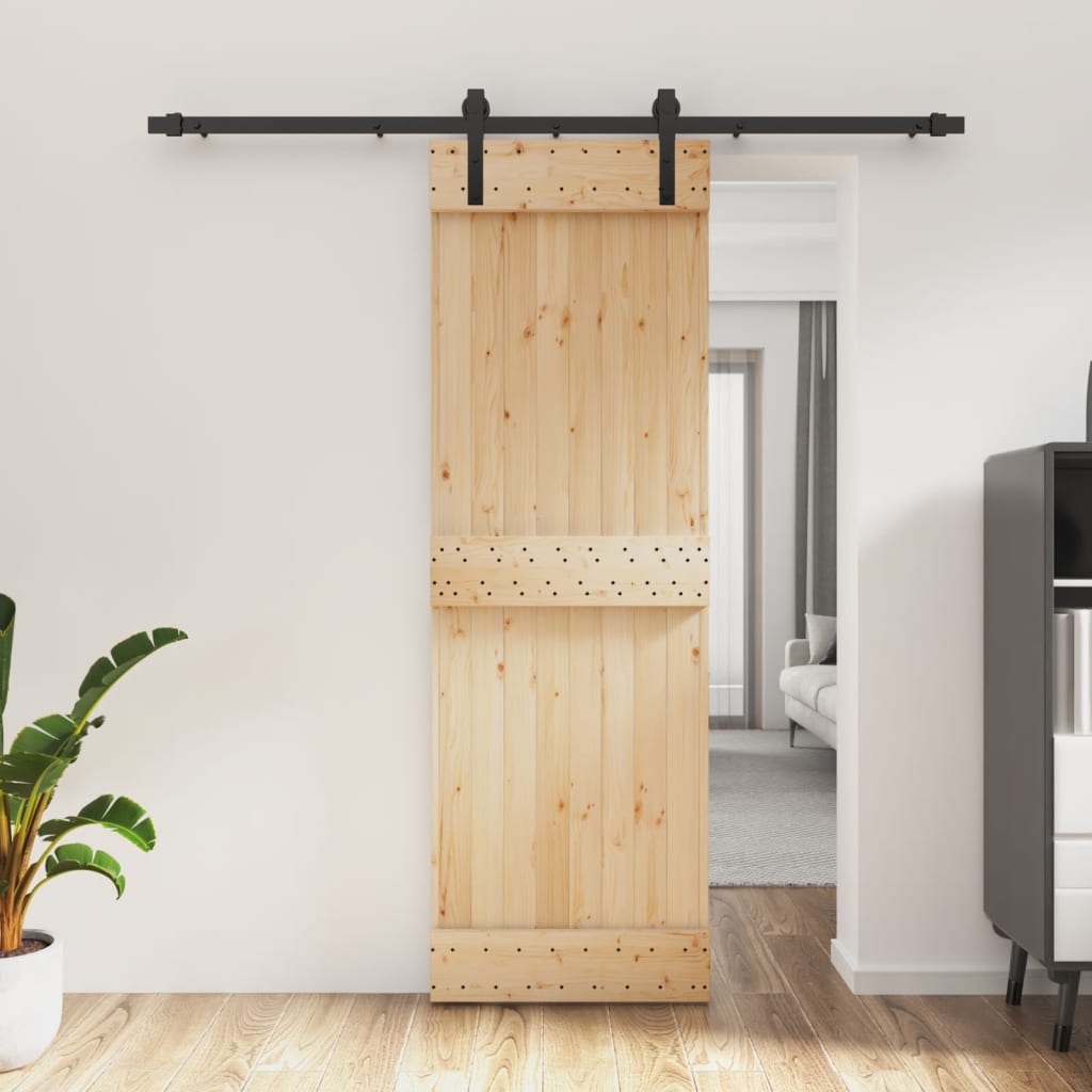 VidaXL Porte coulissante avec ferrures 70x210 cm bois de pin massif