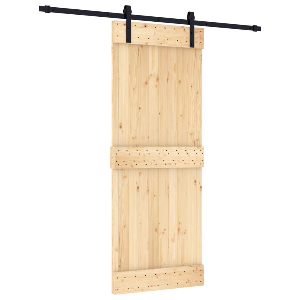 VidaXL Porte coulissante avec ferrures 80x210 cm bois de pin massif