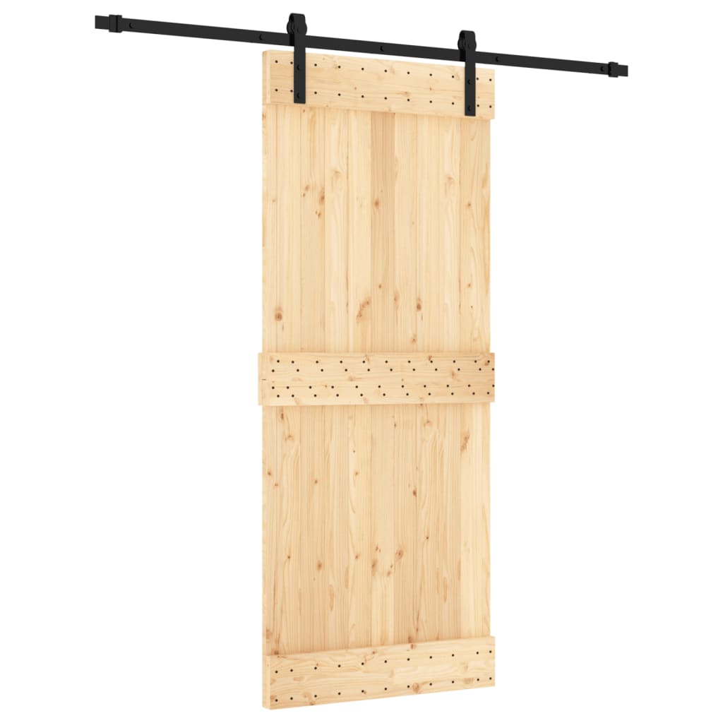 VidaXL Porte coulissante avec ferrures 85x210 cm bois de pin massif