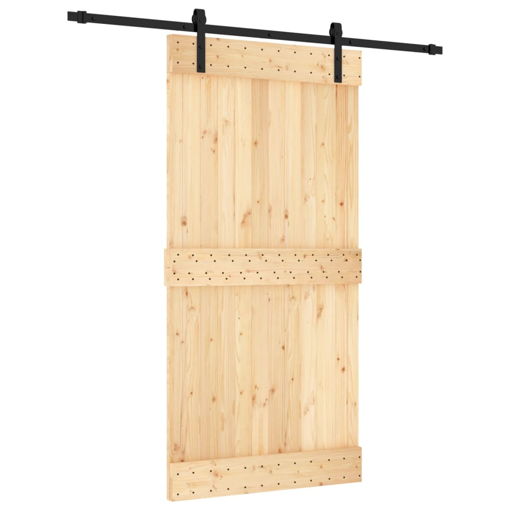 VidaXL Porte coulissante avec ferrures 100x210 cm bois de pin massif