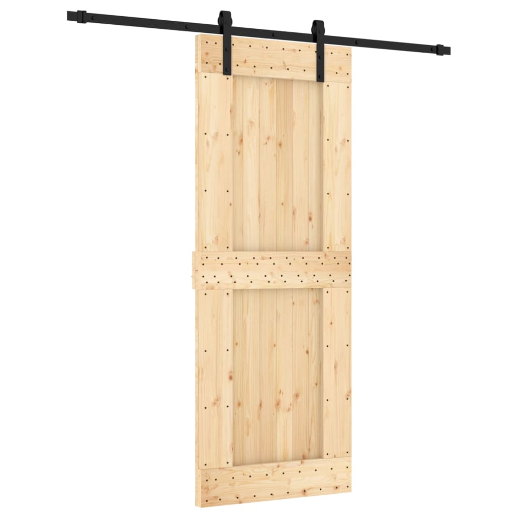 VidaXL Porte coulissante avec ferrures 80x210 cm bois de pin massif