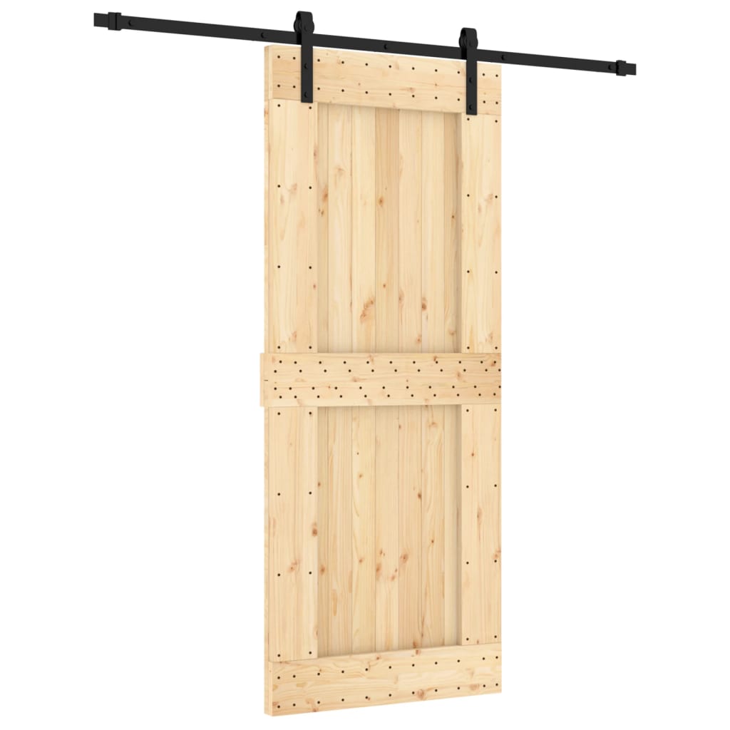 VidaXL Porte coulissante avec ferrures 85x210 cm bois de pin massif