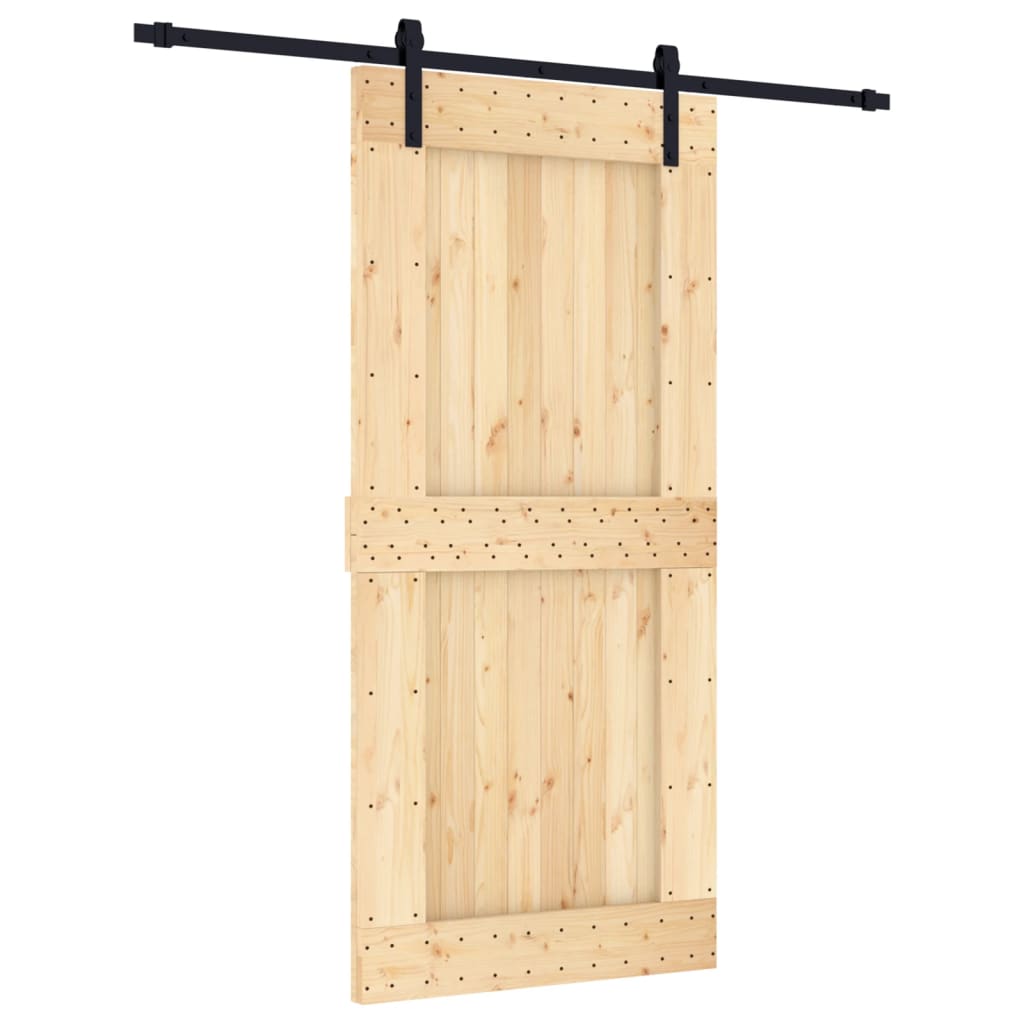 VidaXL Porte coulissante avec ferrures 95x210 cm bois de pin massif