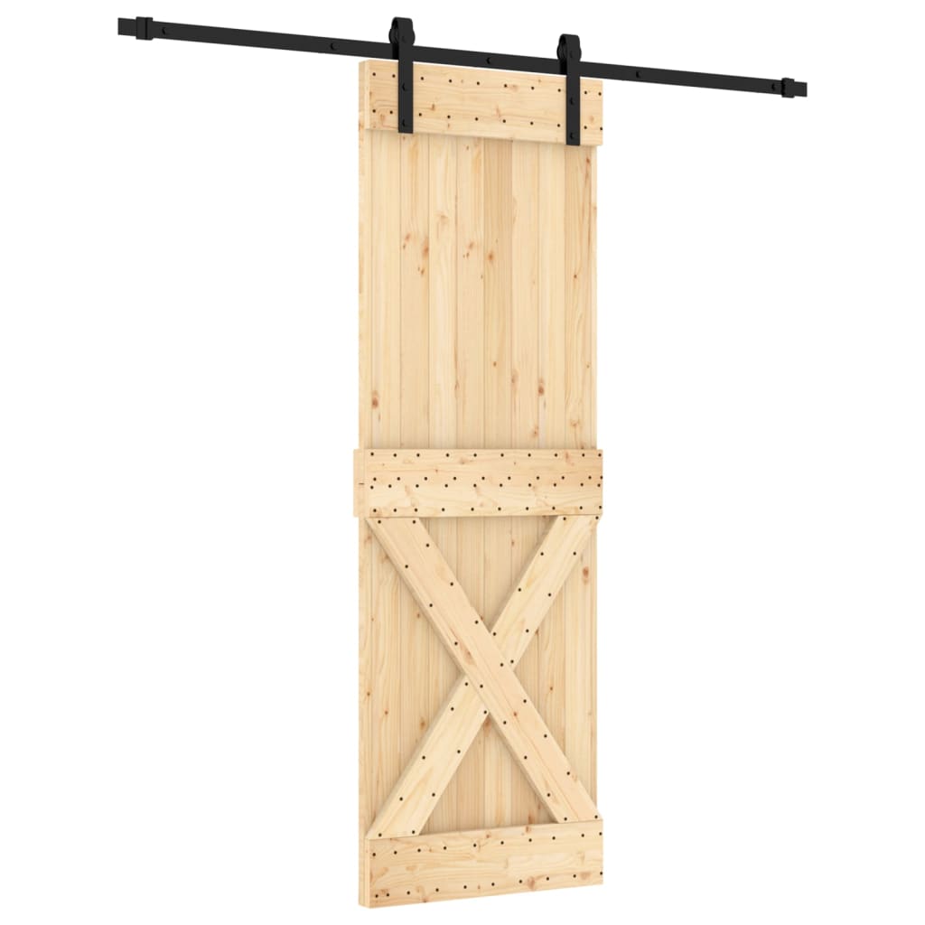 VidaXL Porte coulissante avec ferrures 70x210 cm bois de pin massif