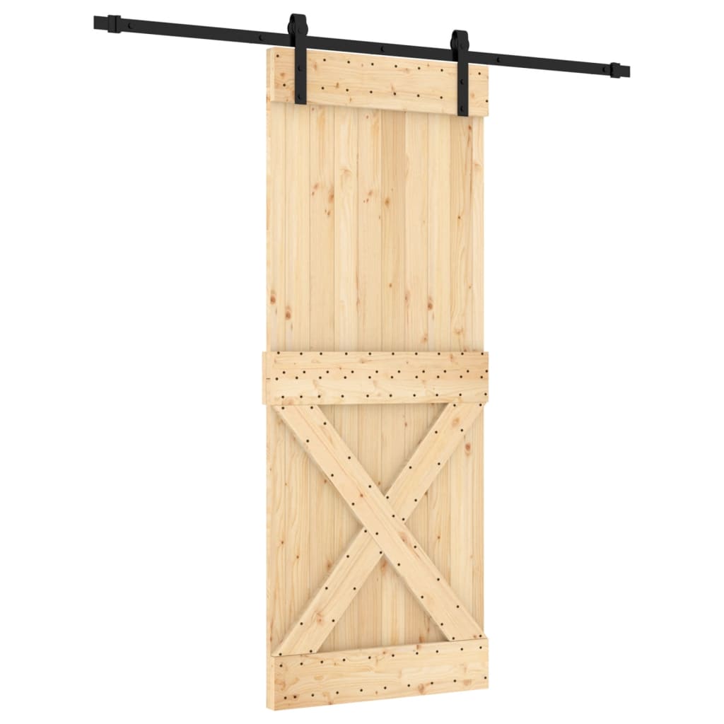 VidaXL Porte coulissante avec ferrures 80x210 cm bois de pin massif