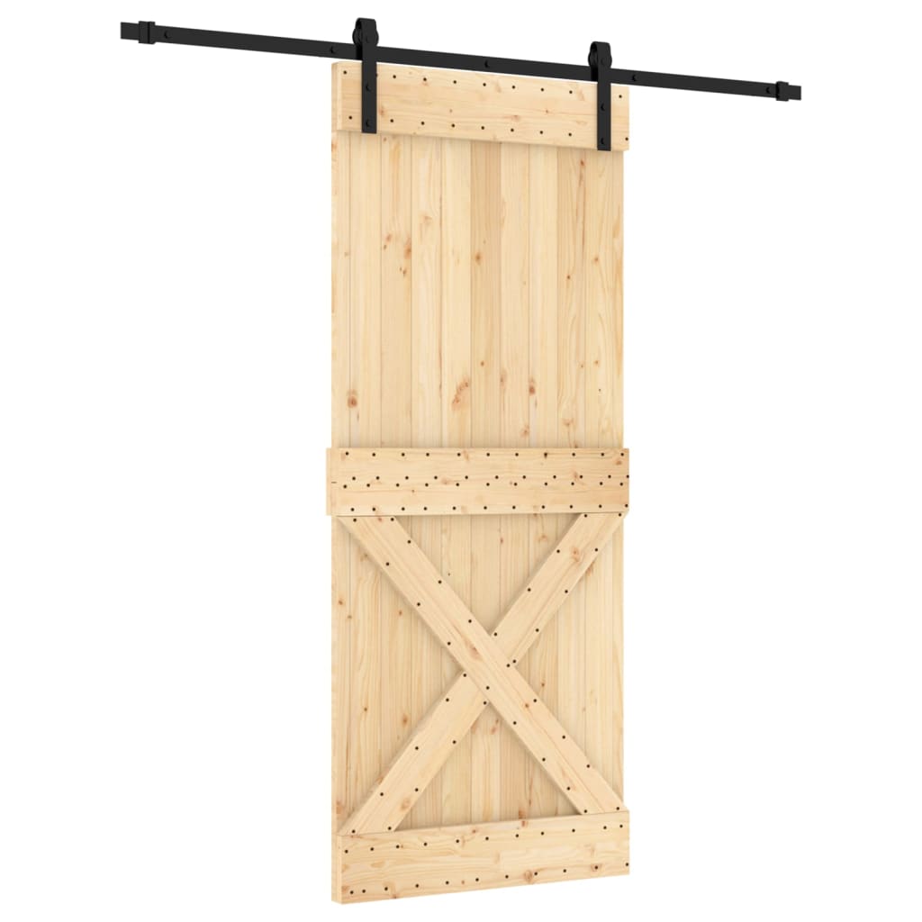 VidaXL Porte coulissante avec ferrures 85x210 cm bois de pin massif