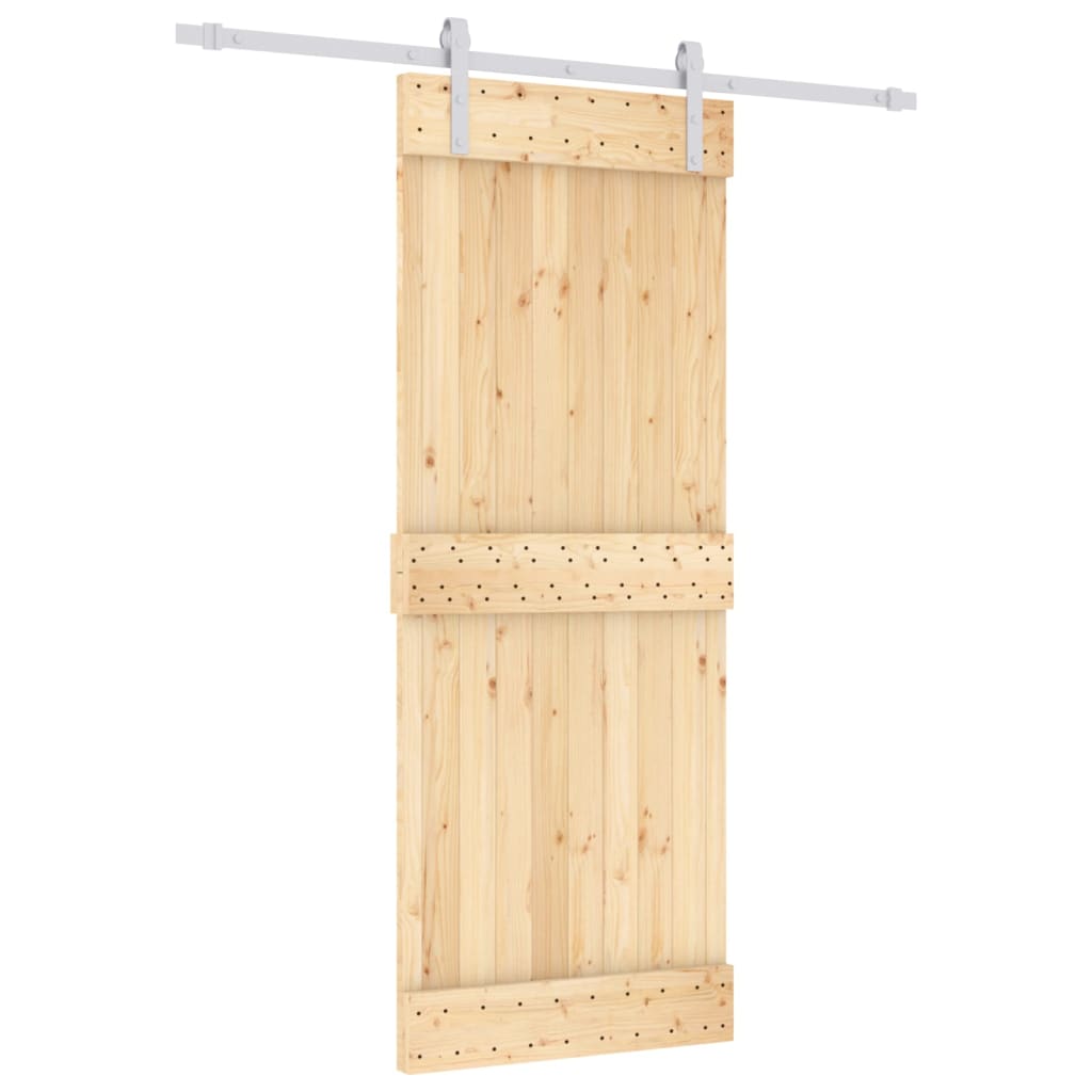 VidaXL Porte coulissante avec ferrures 80x210 cm bois de pin massif