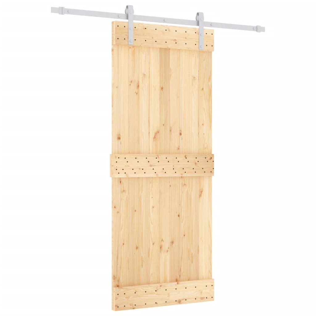 VidaXL Porte coulissante avec ferrures 85x210 cm bois de pin massif