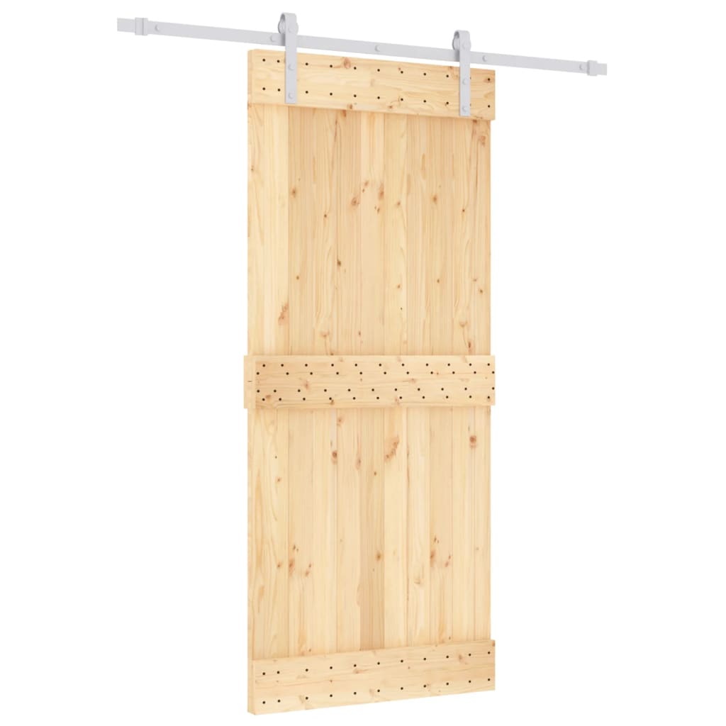 VidaXL Porte coulissante avec ferrures 90x210 cm bois de pin massif