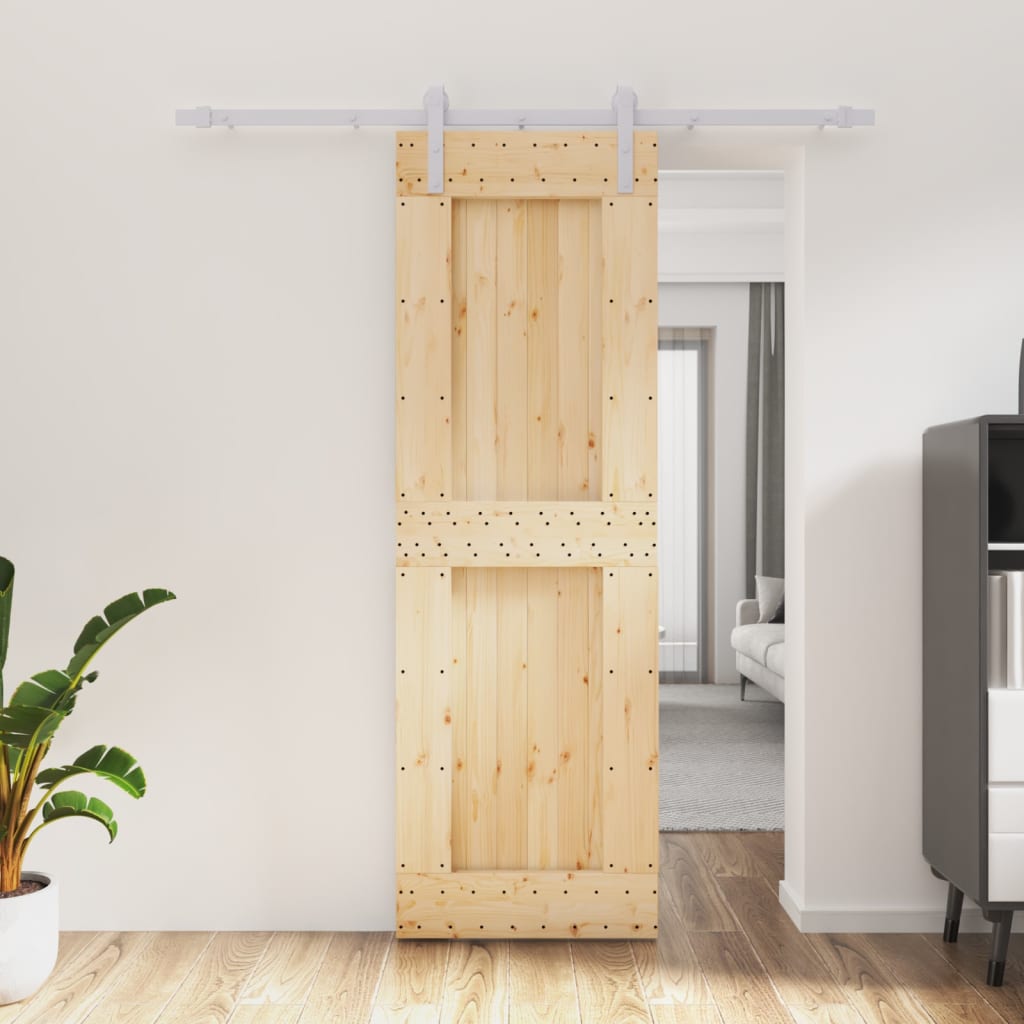 VidaXL Porte coulissante avec ferrures 70x210 cm bois de pin massif